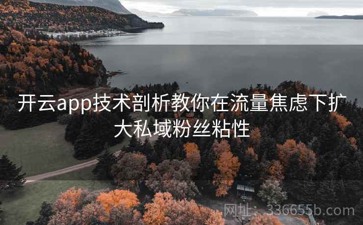 开云app技术剖析教你在流量焦虑下扩大私域粉丝粘性