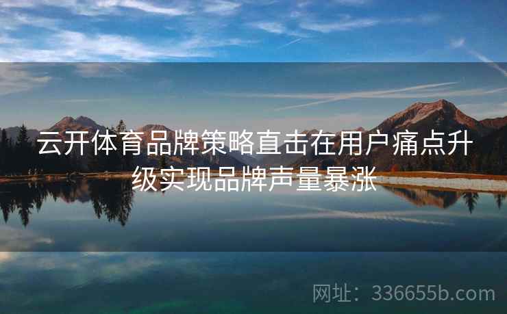 云开体育品牌策略直击在用户痛点升级实现品牌声量暴涨 云开体育品牌策略直击在用户痛点升级实现品牌声量暴涨