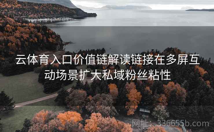 云体育入口价值链解读链接在多屏互动场景扩大私域粉丝粘性